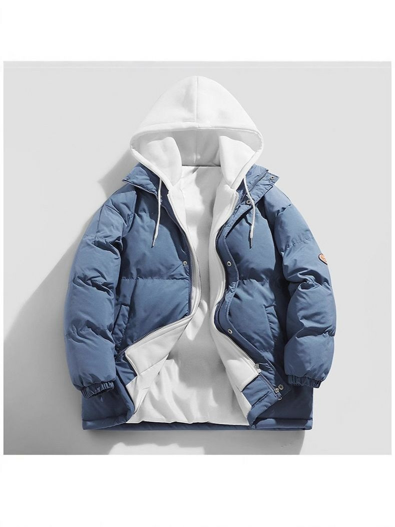Veste ou Pull-over avec capuche d'Hiver de froid décontractée pour Homme, Manteau Épais et Chaud, Parka Solide à Col Montant