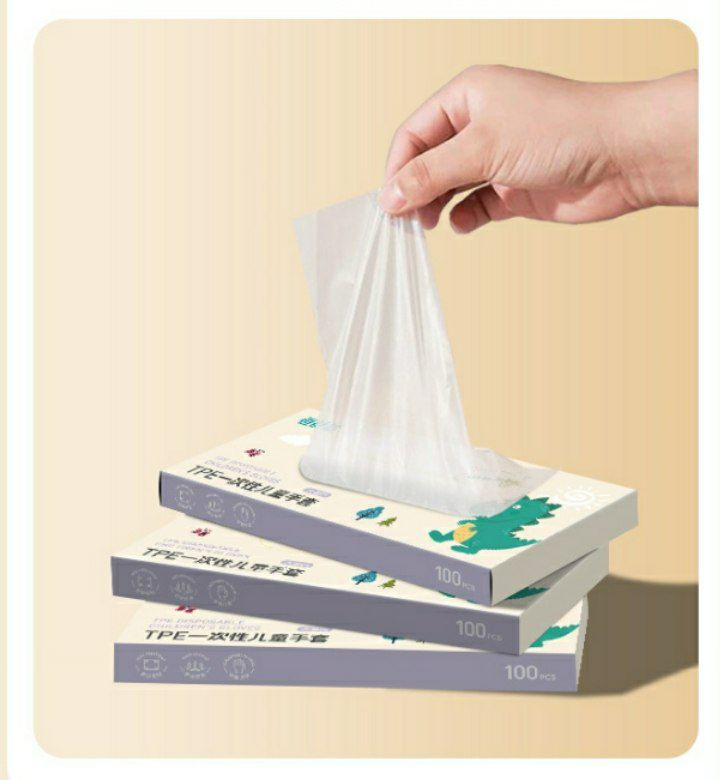 Hengpin gants jetables pour enfants TPE qualité alimentaire spécial table à manger domestique supplément alimentaire peinture fait à la main durable