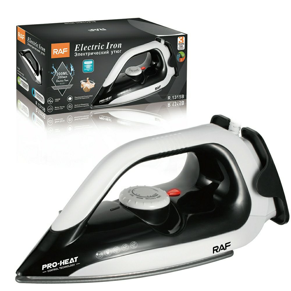 Fer a repasser a vapeur électrique portable 1000W  RAF,  moderne, nouveau design European Cross-Border Ménage de fer à vapeur Ponds de fer suspendu en fer électrique câblé humide et sèche 1000W