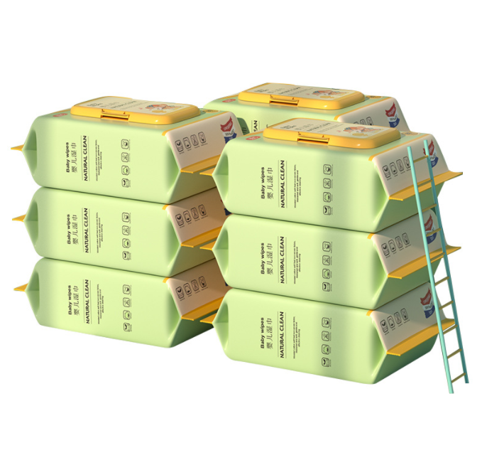 Lingettes pour bébé lingettes humides pour bébé grand emballage lingettes pour les mains et la bouche des enfants 80 pompes épaissies personnalisées