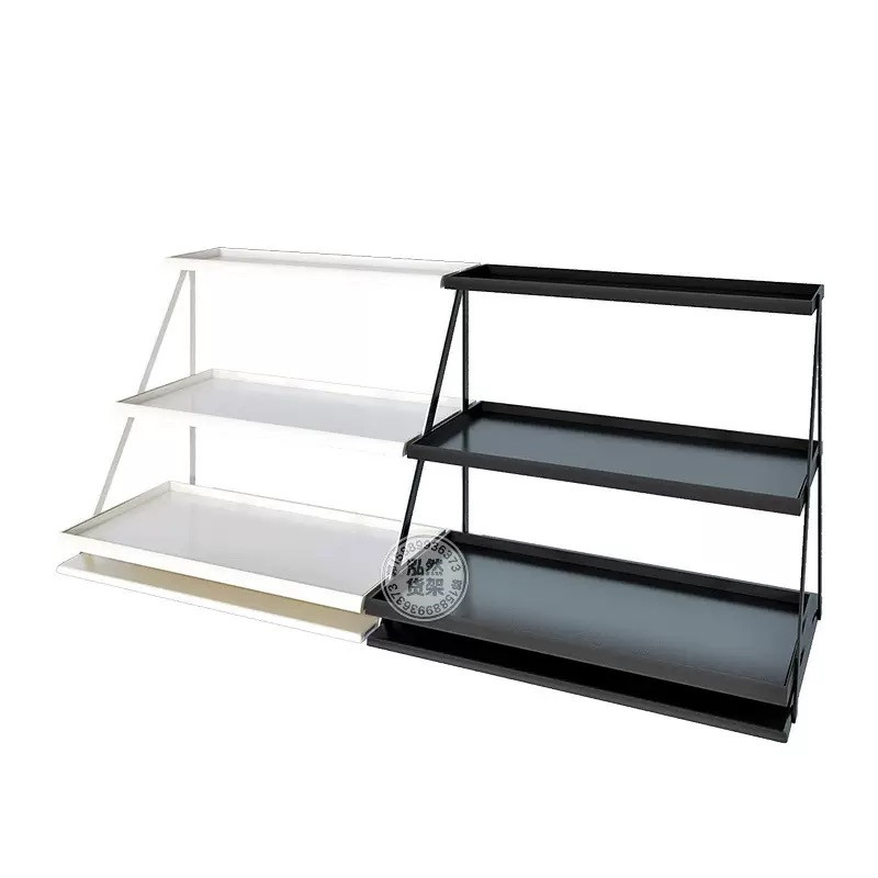 Présentoir trapézoïdal à trois niveaux pour papeterie, boutique, magasin pour mères et bébés, étagère de rangement de bureau multicouche