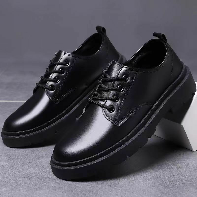 Chaussures en cuir masculin British Business Formal  Groom Shoom Work Big Head Casual Leather Chaussures