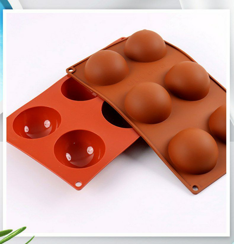 De nouveaux moules à gâteaux semi-circulaires à 6 tasses à domicile des moules à gâteau en silicone de qualité alimentaire peuvent être utilisés dans les outils de cuisson au four et au micro-ondes